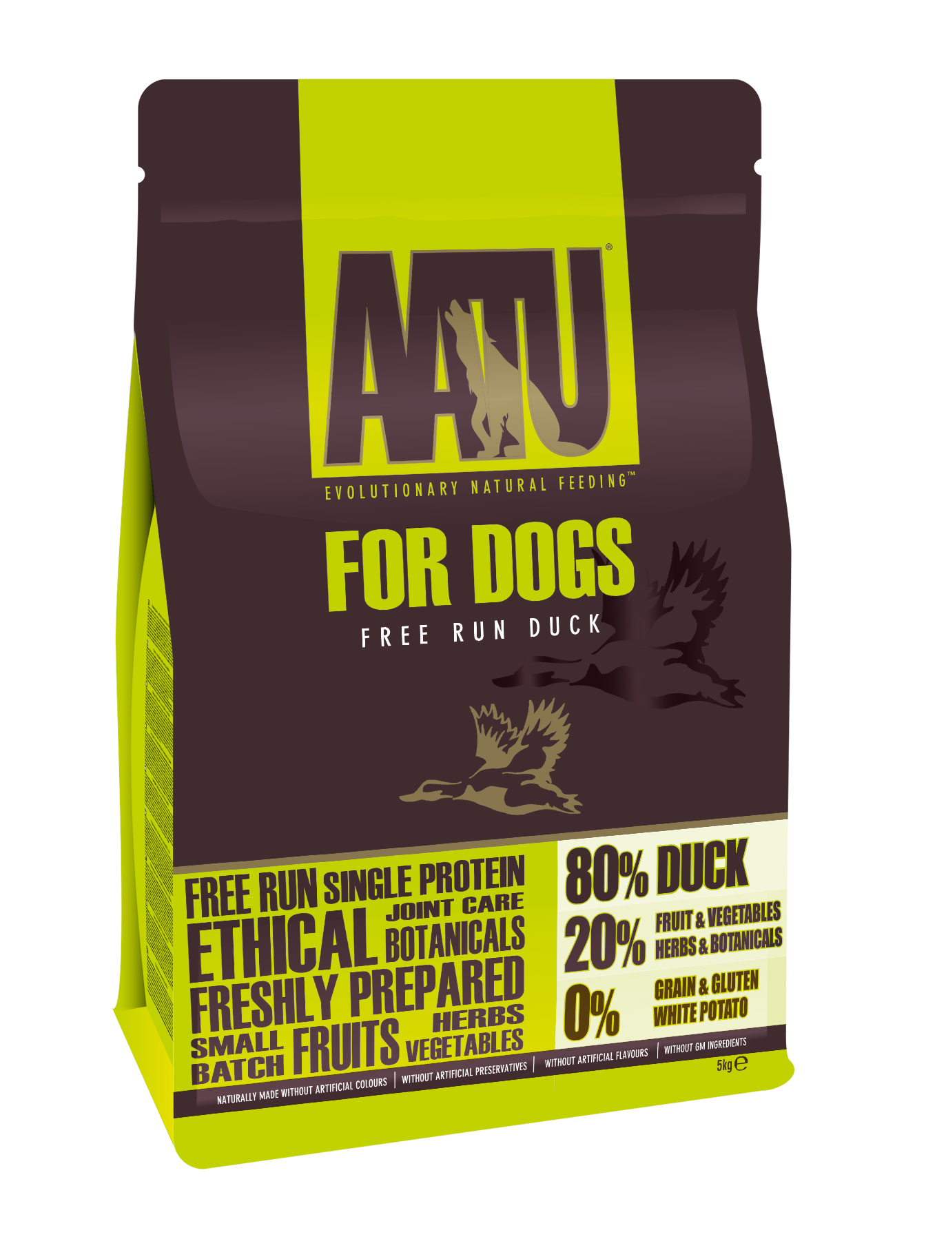 AATU 80/20 Grain Free Duck Dry Dog Food - 5kg